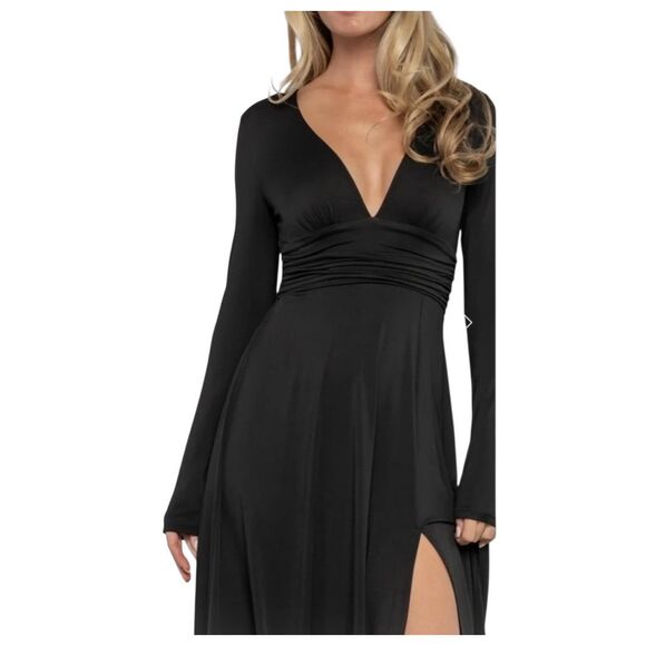 New Baltic Born Arianna Black Maxi Dress Women’s Size Large 12 14 Formal Gala - Picture 3 of 9